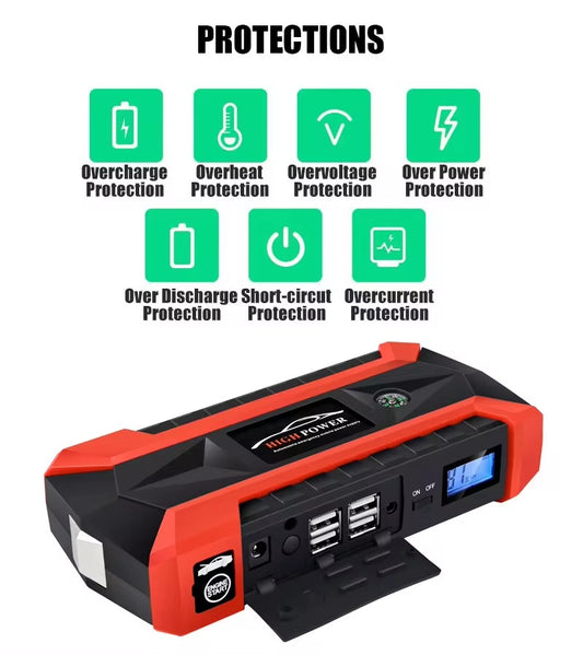 High Power 20000mAh Multi-Function Portable Car Engine Start Power Bank